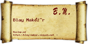 Blay Makár névjegykártya